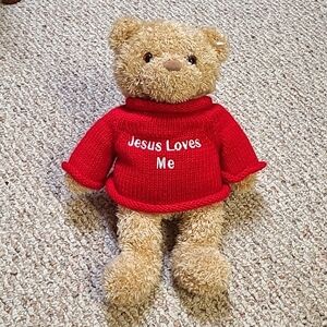Jesus Loves Me Brown Plush Toy By GUND